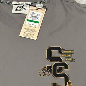 Sold! Scotch & Soda Gray Short Sleeve Graphic Crewneck Tee